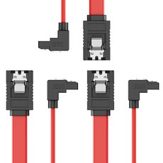 벤션 칼국수형 SATA 3.0 케이블, 레드, 3개, 0.5m