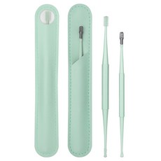 柔軟掏耳棒2件組, 薄荷綠, 1套