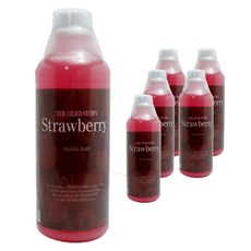 더허브스토리 버블바스 스트로베리, 6개, 1L