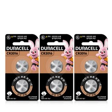 듀라셀 쓴맛코팅 리튬 코인 건전지 CR2016, 3개, 2개입
