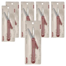 KOKUYO 國譽 ME 攜帶型剪刀, 滑開即用, 無蓋設計, 跑道紅, 6支