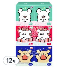 all'swell TOK面紙 馬爾濟斯 & 黃金獵犬 迷你美容面紙 2層 100抽 x 2包 x 3種組合, 100張, 12個