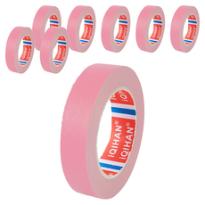 iQIHAN 다다 칼라 마스킹 테이프 20mm x 20m, 연핑크, 8개