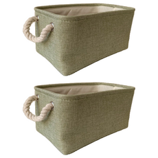 코튼로프 의류 및 다용도 물품 보관함, 초록, L, 2개