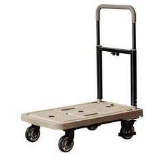 ROTICAMP 露營裝備平台折疊式刹車推車, 淺褐色, 1個