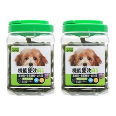 by DOG 機能雙效麻花捲 3個月以上犬用, 葉綠素 + 葡萄糖胺 + 益生菌, 800g, 2罐