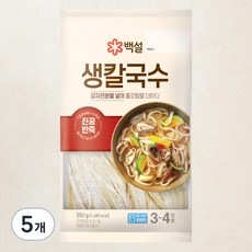 백설 생칼국수 3~4인분, 550g, 5개