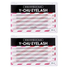 y-chu 頂級下睫毛分段式假睫毛 5mm C-1-3, 黑色, 400個