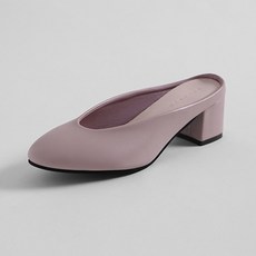 Chaakan Shoes 女款圓頭中跟穆勒拖鞋 MLLTR1e140, 240mm, Violet