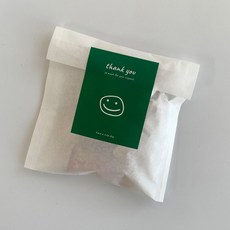 微笑長方形感謝禮物包裝貼紙, 250個, 綠色