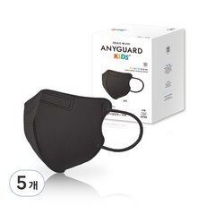 ANYGUARD 兒童鳥嘴型口罩 KF94 S號, 30片, 5盒, 黑色