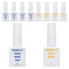 Eyebit Gem Gel Basic Gel 2 款美甲套組, Perfect Long Base Gel 10ml + Perfect Non Wiper Top Gel 10ml, 5組