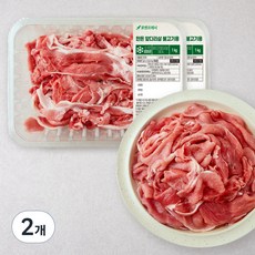 한돈 앞다리살 불고기용 (냉장), 1kg, 2개