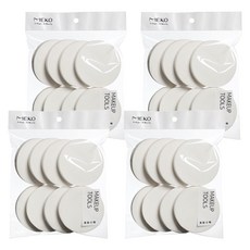 MEKO 粉底海綿, 中型8入, 直徑約7.5cm, Z-043, 4包