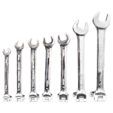 Jinfeng 棘輪活動板手組合 7件組, CR-V鋼 8-19mm, 附收納盒, 1組