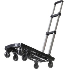 Procart 折疊式六輪手推車, 黑色, 1入