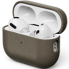 NUART AirPods 現代皮革保護殼, AirPods Pro 2, 灰褐色