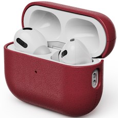 NUART AirPods 時尚皮革保護殼, AirPods Pro 2, 酒紅色