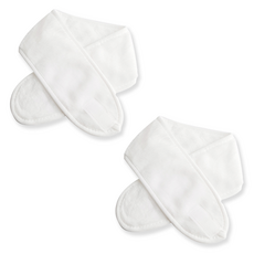 BAKOJEL 柔軟雙面洗臉髮帶, 白色, 2個