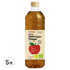 비타멜라 유기농 애플사이다 비니거, 5개, 1L