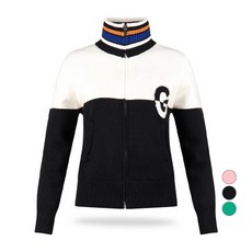 luxgolf 女款高領配色防風針織防風外套 2315 LB3W814W