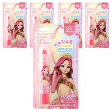 Little Bling Secret Jouju 星星女神兒童唇蠟筆 2.3g, Jouju約會粉, 5個