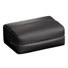 Seekis 汽車椅座後背紙巾盒 車載皮革面紙套 面紙盒, 1個, 黑色