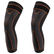 피어니스트 스포츠 밴딩 롱 무릎보호대, 오렌지, 2개