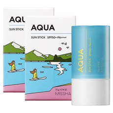 미샤 올 어라운드 세이프 블록 아쿠아 선스틱 워터프루프 SPF50+ PA++++, 21g, 2개