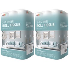 코멧 3겹 데코 무형광 롤화장지 30m, 30개입, 2개