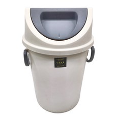 GINII 基尼 質感霧面雙耳垃圾桶附蓋 6616 450g 5.5L, 太空灰