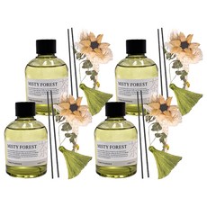 SC優選 植物精油 東方茶香乾花無火香薰擺飾, 全季禪茶, 150ml, 4瓶