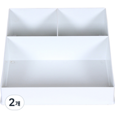 화장품 소품 슬림미니 정리함 1단, 화이트, 2개