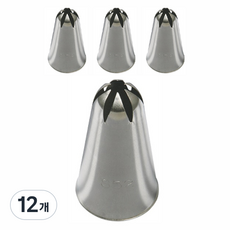 6爪星形擠花嘴 852號, 12個, 單一顏色, 單品
