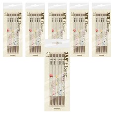 monAmi 153 花卉原子筆 5入組 0.5mm, 混合色, 6套