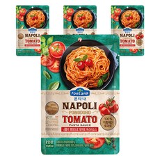 폰타나 나폴리 뽀모도로 토마토 파스타소스 파우치, 150g, 4개