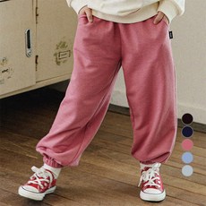 OWLEYBARN 兒童簡約寬版束口褲