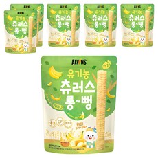 엘빈즈 유아용 츄러스 롱뻥 STEP1, 바나나맛, 30g, 6개