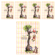 sun-star 小熊維尼 L 型 A4 資料夾 310 x 220 x 0.5mm, 格紋黃色, 5個