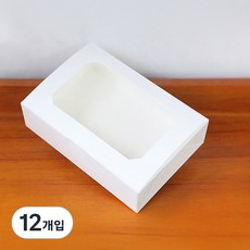 Sweet Pack 透明窗一鍵式甜點盒, 單一顏色, 12個