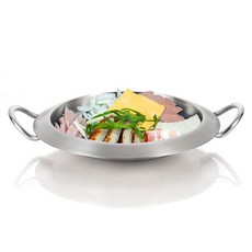 진성울트라 업소용 통3중 인덕션 가능 스텐 부대찌개 전골냄비, 28cm, 1개