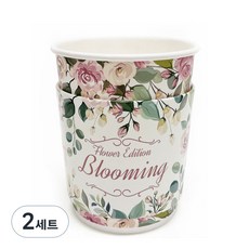 투고팩 블루밍 종이컵 330ml + 에어홀더 세트, 50개, 2세트