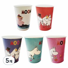 무민 컬러 종이컵 5종 세트 390ml, 50개입, 5개