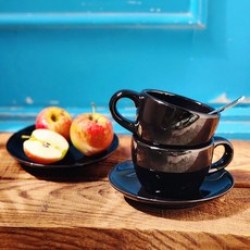 HORECA 無杯碟咖啡杯 2號 225ml, 黑色, 2個