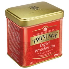 TWININGS 唐寧茶 錫盒裝英式早餐紅茶葉, 100g, 1入