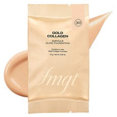 THE FACE SHOP 菲詩小舖 FMGT黃金膠原蛋白安瓶水光粉底霜補充蕊 15g, 1個, 203 Natural Beige