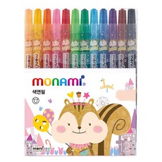 모니주 샤프식 색연필 핑크, 12색, 1개