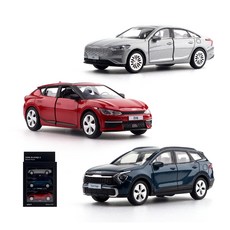 起亞汽車 迷你車 3件組 2, 鋼鐵灰 + 紅色 + 藍色