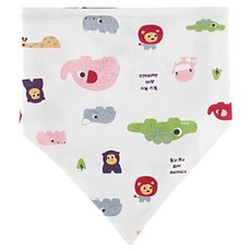 KU.KU Duckbill 酷咕鴨 動物派對三角圍兜, 歡樂粉, 1件, 1件