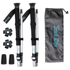 Trail Life 新款健行Z型摺疊杖 7075, 銀色